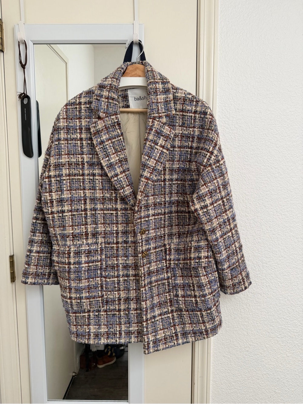 Ba&sh Tweed Blazer and Jacket in multicolor